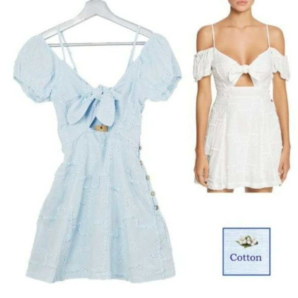 NWT Surf Gypsy Cold Shoulder Smocked CoverUp Dress - Picture 1 of 8